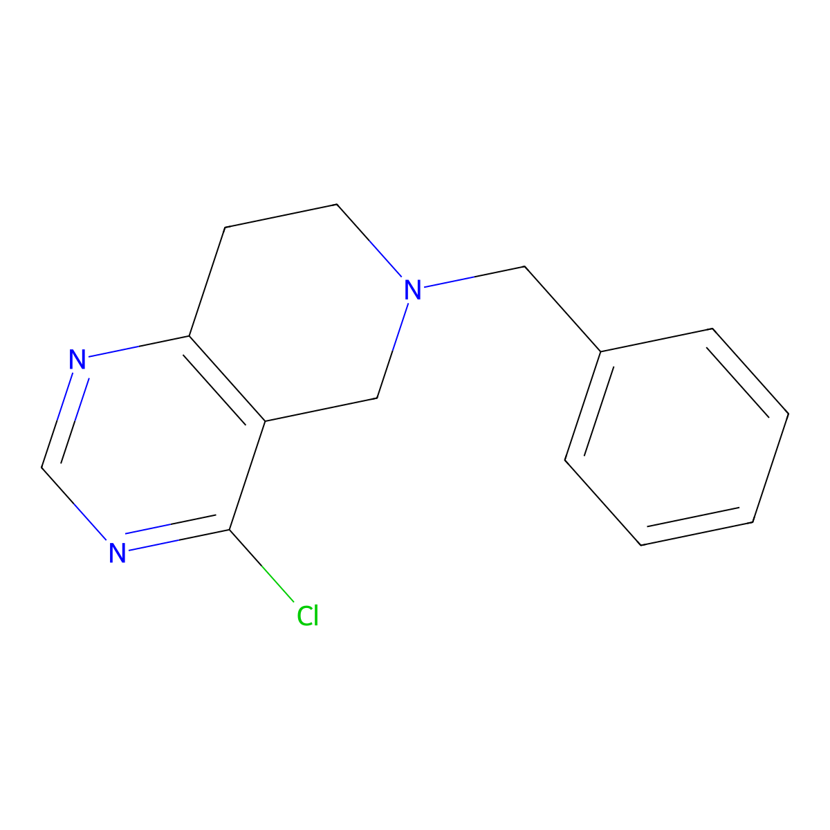 6-Benzyl-4-chloro-5,6,7,8-tetrahydropyrido(4,3-d)pyrimidine molecular structure, CAS 914612-23-0
