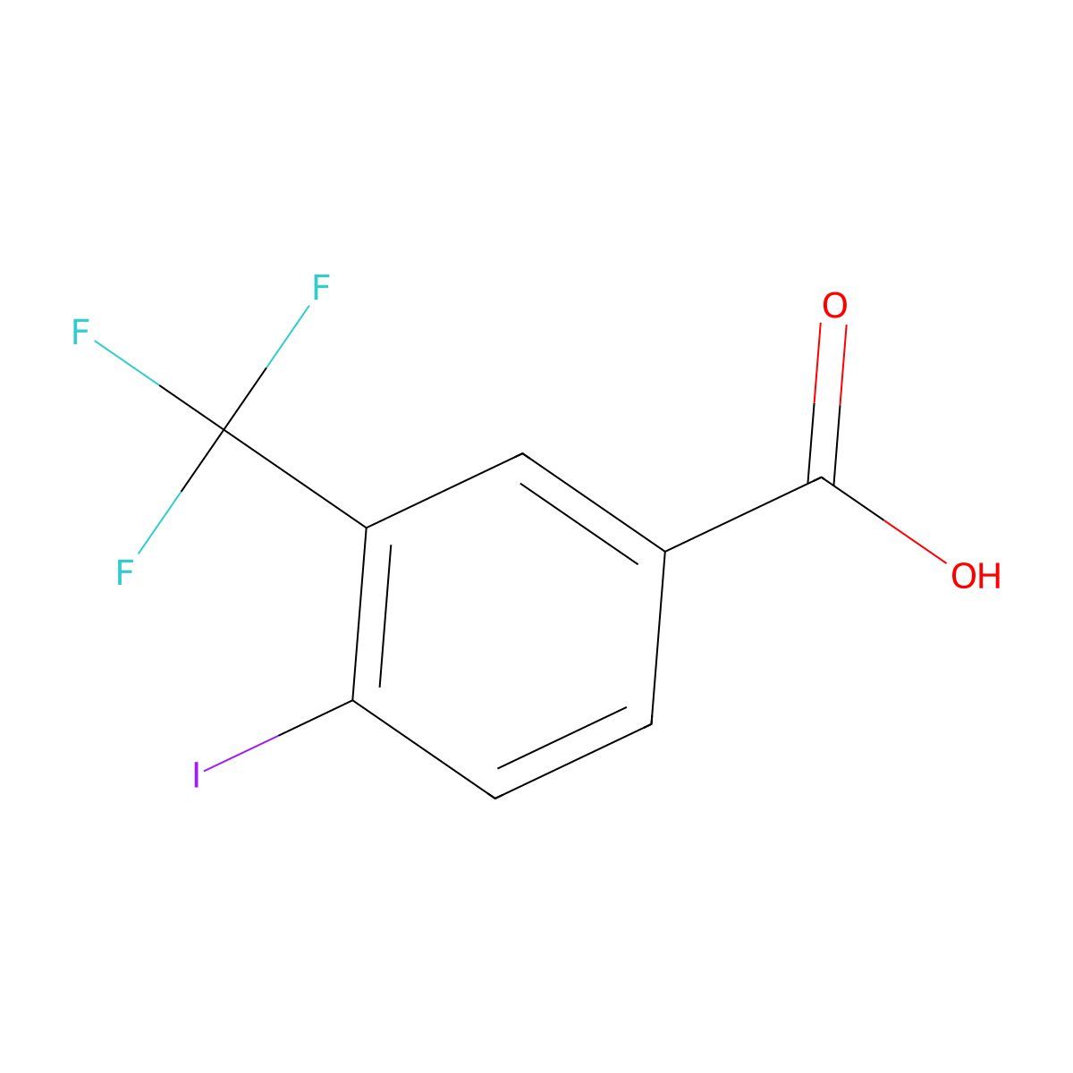 4-Iodo-3-(trifluoromethyl)benzoic acid molecular structure, CAS 914636-20-7
