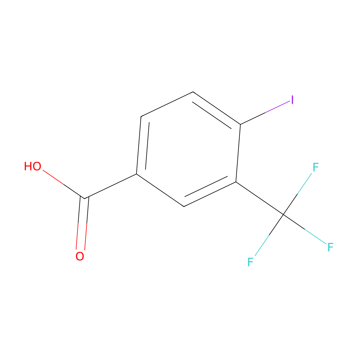 4-Iodo-3-(trifluoromethyl)benzoic acid molecular structure, CAS 914636-20-7