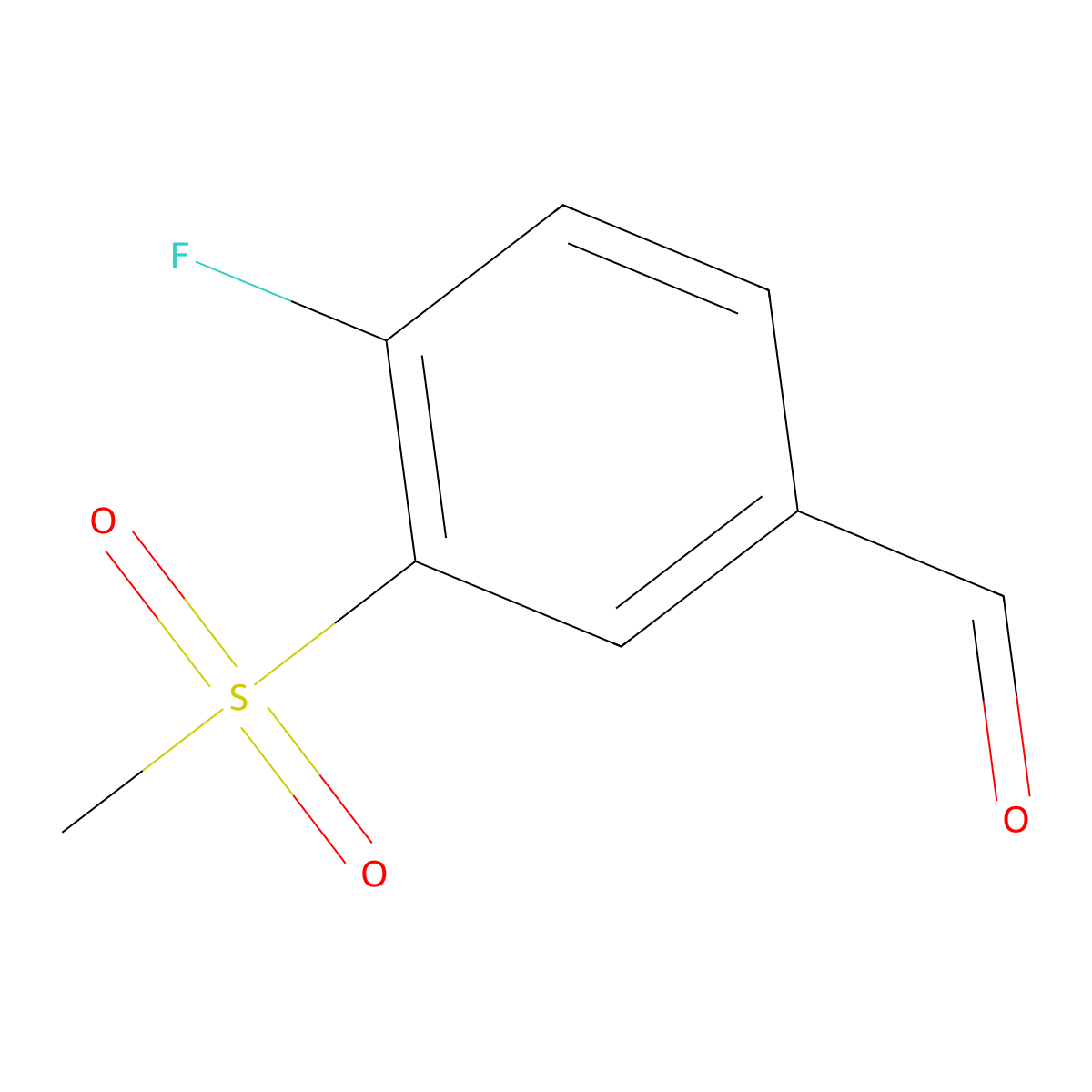 4-Fluoro-3-(methylsulfonyl)benzaldehyde molecular structure, CAS 914636-50-3