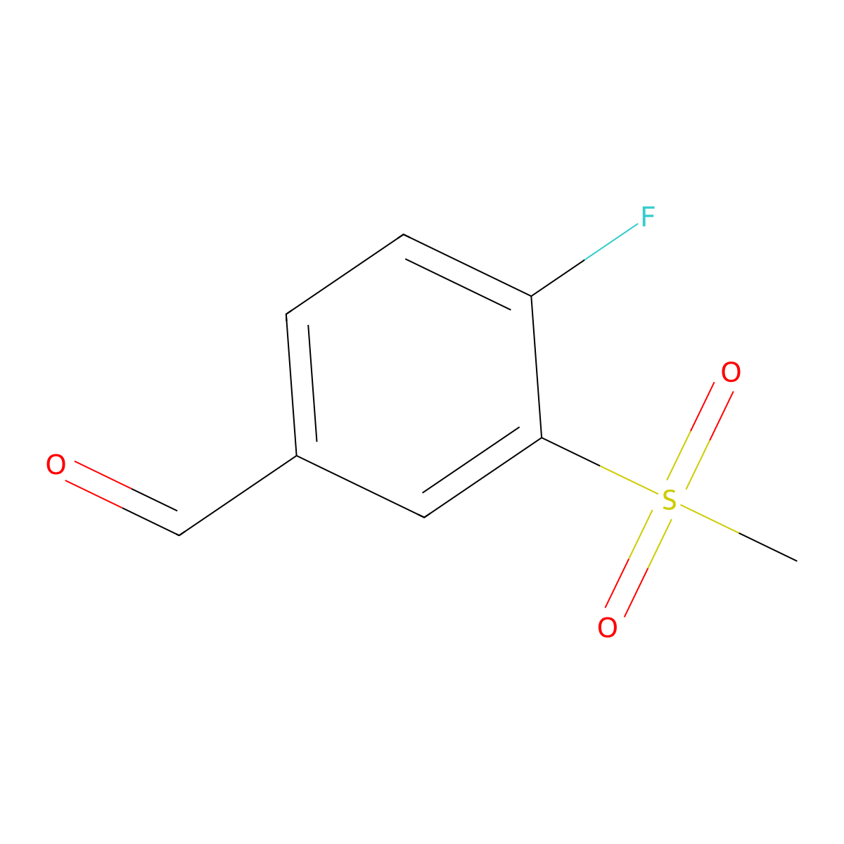 4-Fluoro-3-(methylsulfonyl)benzaldehyde molecular structure, CAS 914636-50-3