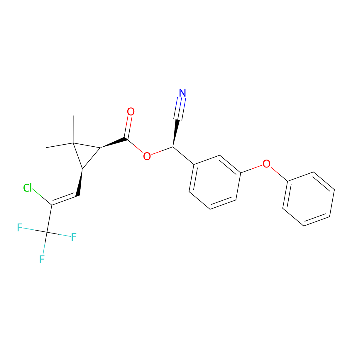 lambda-Cyhalothrin molecular structure, CAS 91465-08-6