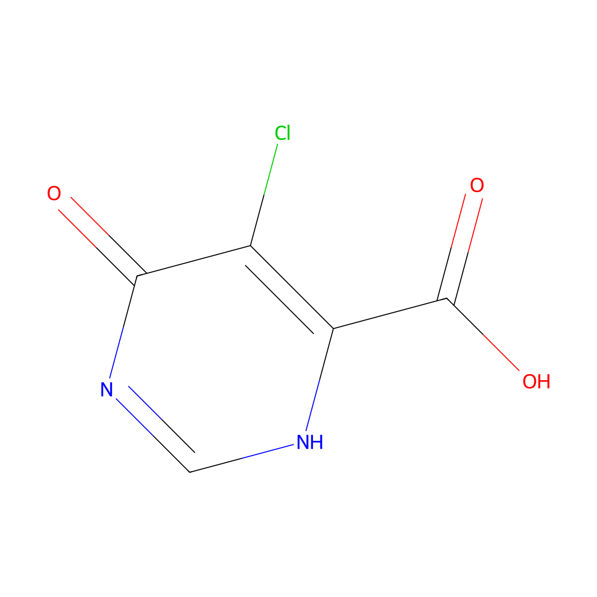 5-chloro-4-oxo-1H-pyrimidine-6-carboxylic acid molecular structure, CAS 914916-96-4