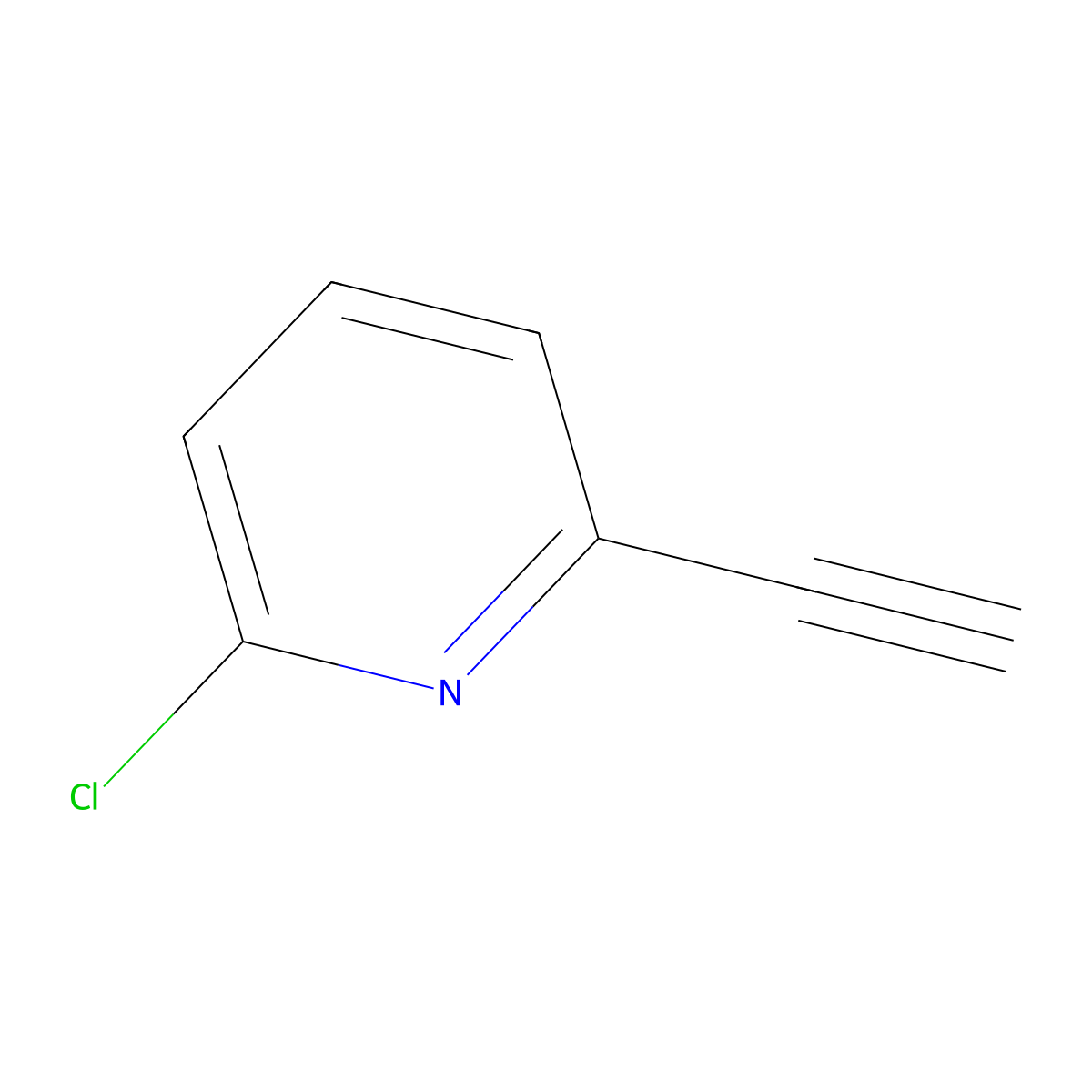 2-Chloro-6-ethynylpyridine molecular structure, CAS 914950-09-7