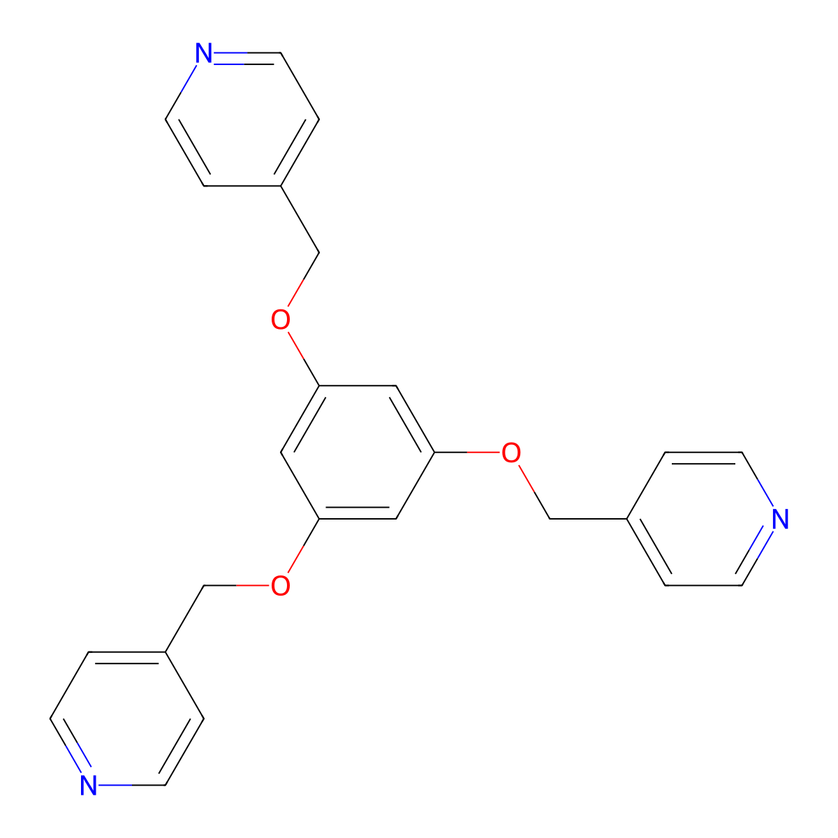 1,3,5-Tris(pyridin-4-ylmethoxy)benzene molecular structure, CAS 915002-24-3