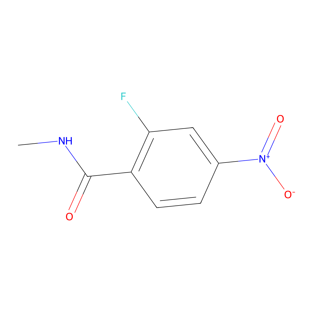 2-Fluoro-N-methyl-4-nitrobenzamide molecular structure, CAS 915087-24-0