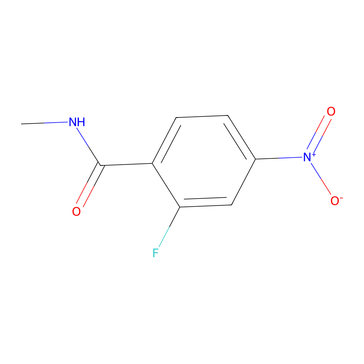 2-Fluoro-N-methyl-4-nitrobenzamide molecular structure, CAS 915087-24-0