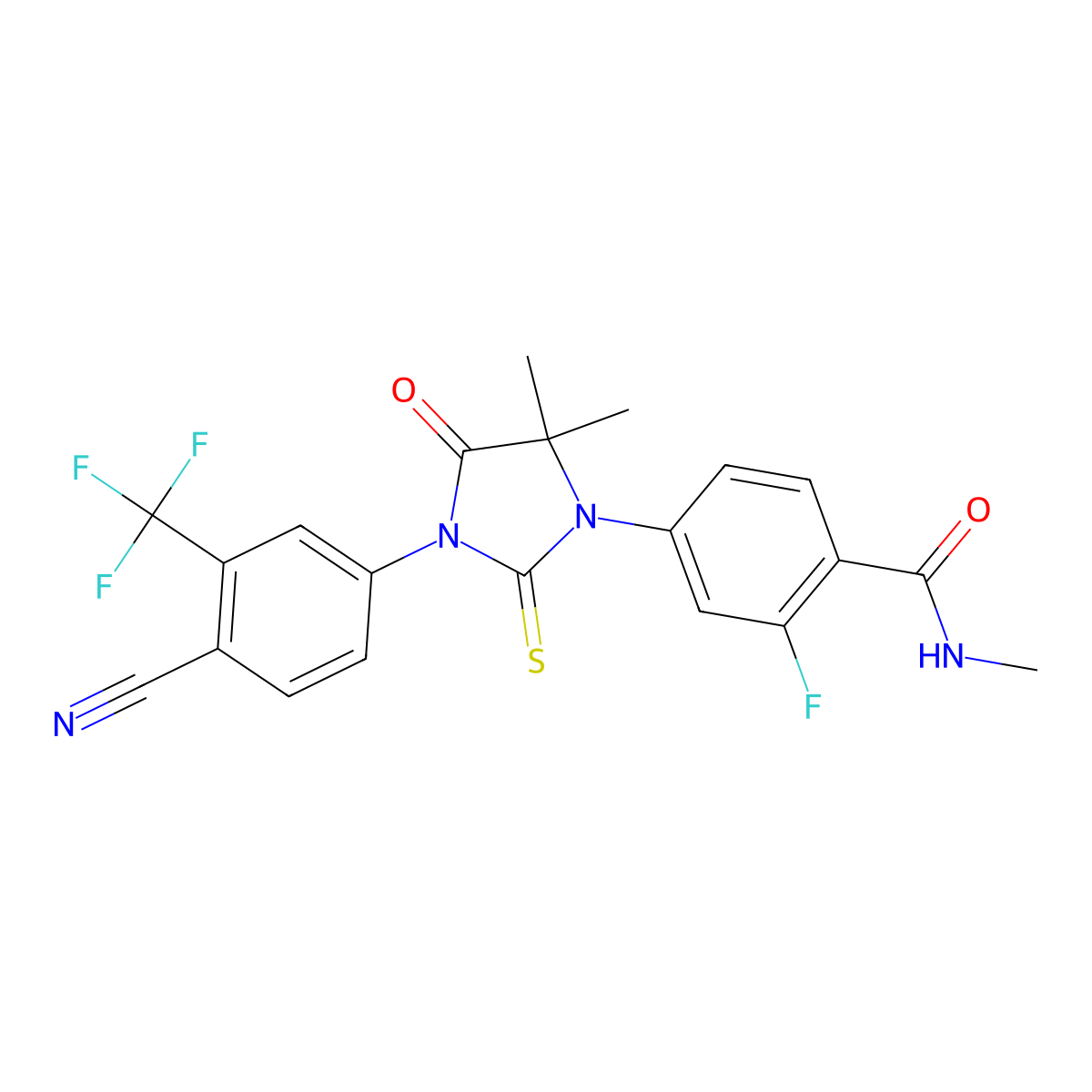 Enzalutamide molecular structure, CAS 915087-33-1