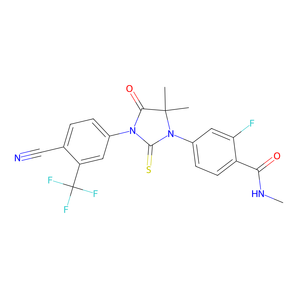 Enzalutamide molecular structure, CAS 915087-33-1