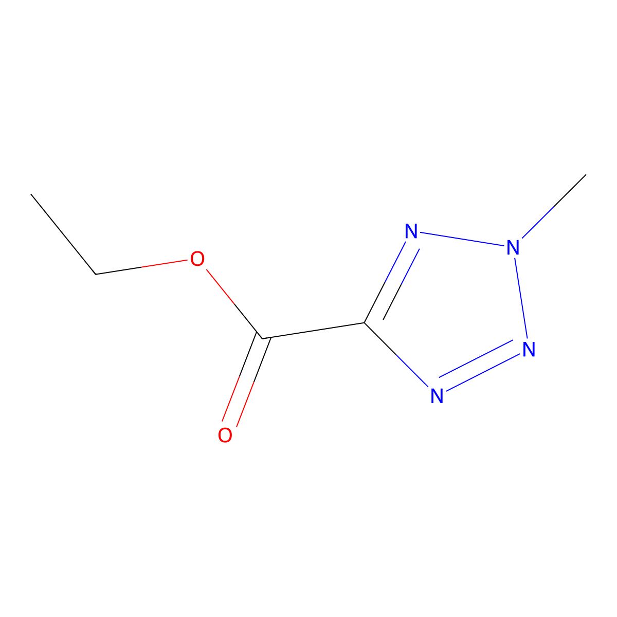 Ethyl 2-methyl-2H-tetrazole-5-carboxylate molecular structure, CAS 91511-38-5