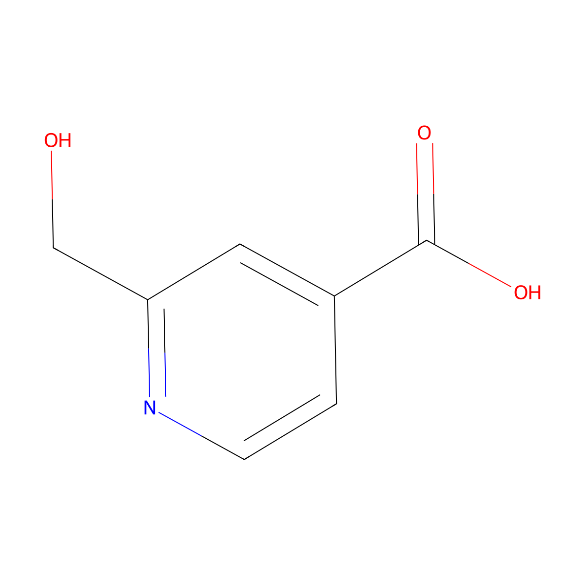 2-(Hydroxymethyl)pyridine-4-carboxylic acid molecular structure, CAS 915140-06-6