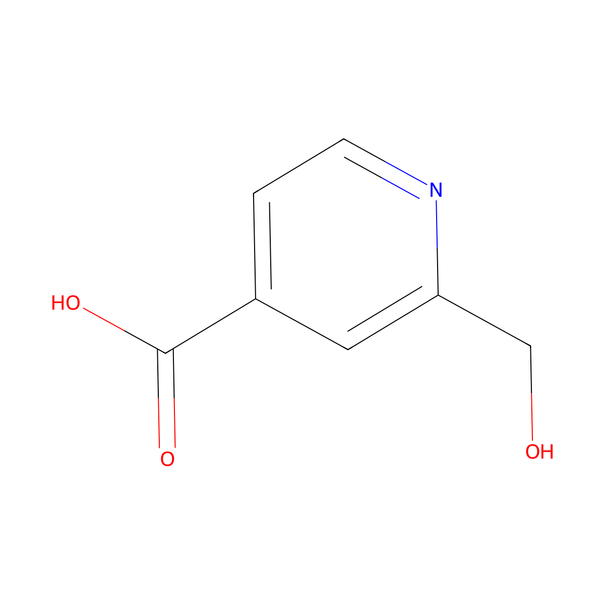 2-(Hydroxymethyl)pyridine-4-carboxylic acid molecular structure, CAS 915140-06-6