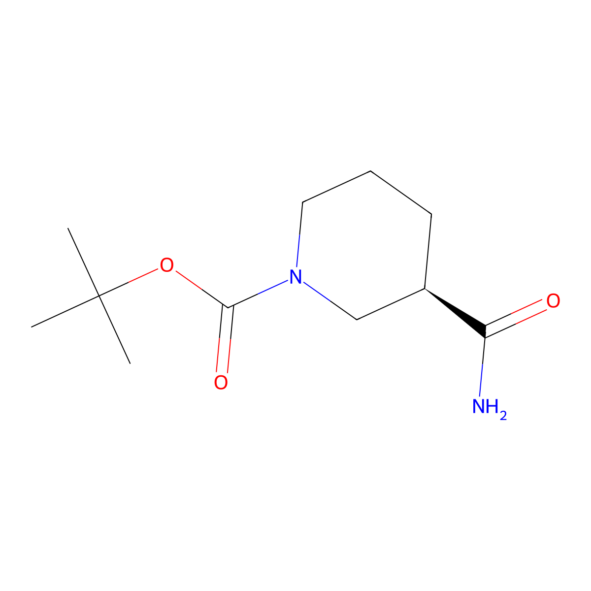 (R)-tert-Butyl 3-carbamoylpiperidine-1-carboxylate molecular structure, CAS 915226-43-6