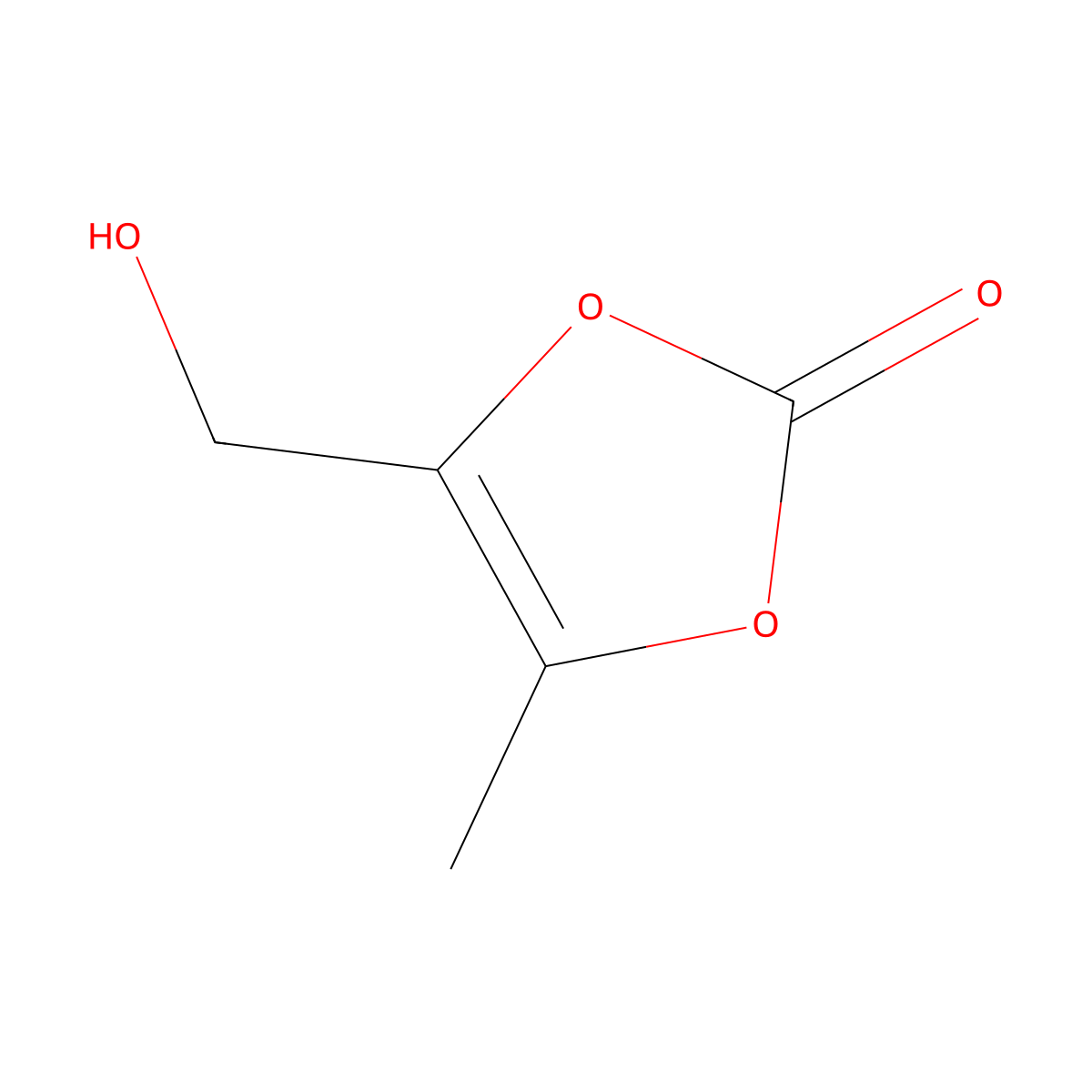 4-(Hydroxymethyl)-5-methyl-1,3-dioxol-2-one molecular structure, CAS 91526-18-0