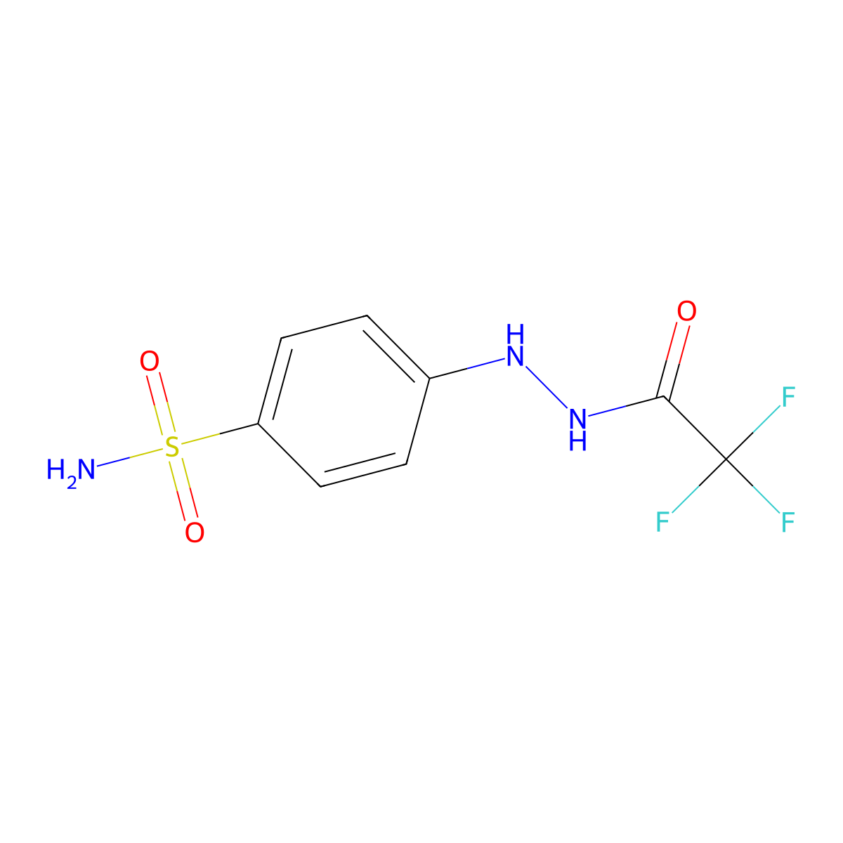 4-(2-(2,2,2-Trifluoroacetyl)hydrazinyl)benzenesulfonamide molecular structure, CAS 915280-81-8
