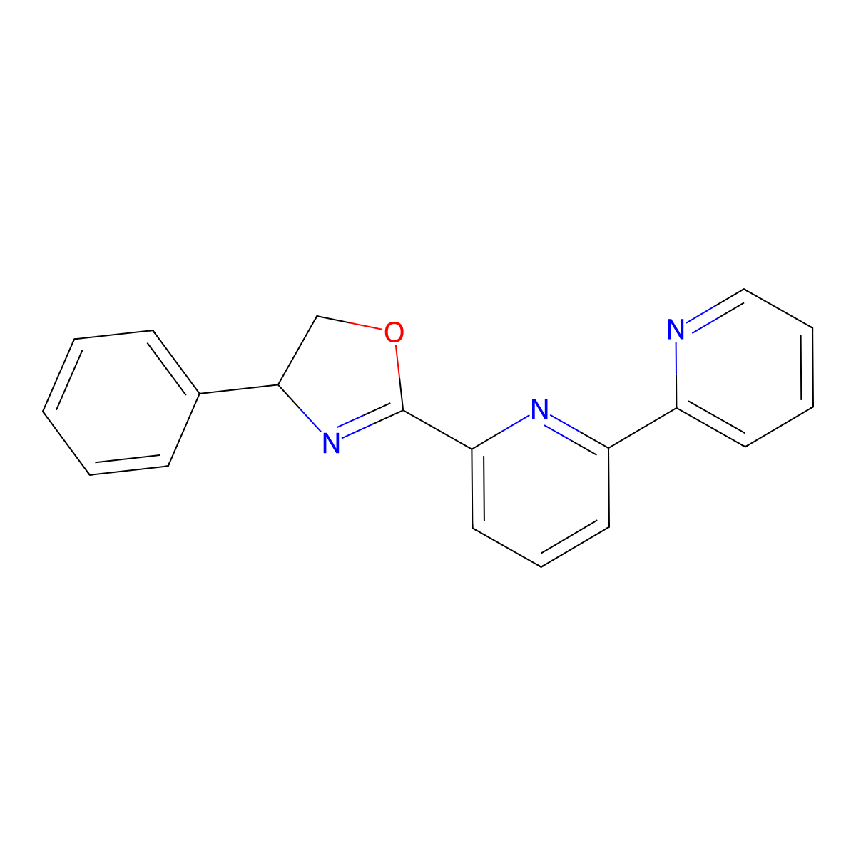 (S)-2-([2,2'-Bipyridin]-6-yl)-4-phenyl-4,5-dihydrooxazole molecular structure, CAS 915314-13-5