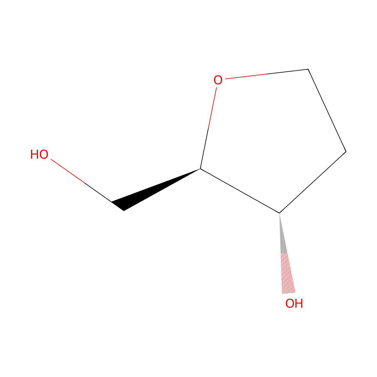 1,2-Dideoxyribofuranose molecular structure, CAS 91547-59-0