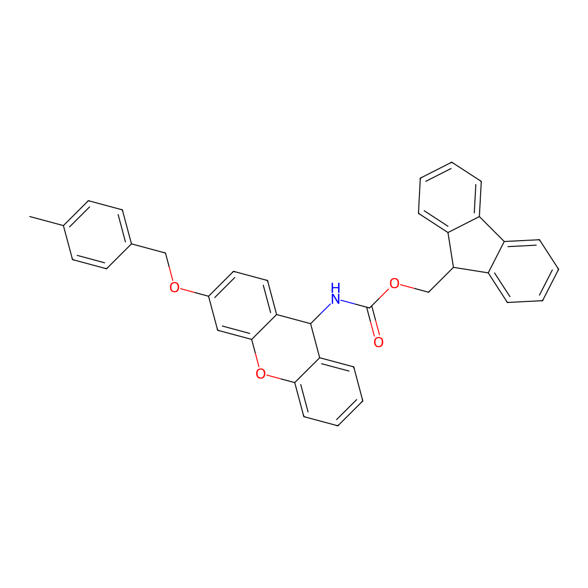 Sieber amide resin molecular structure, CAS 915706-90-0