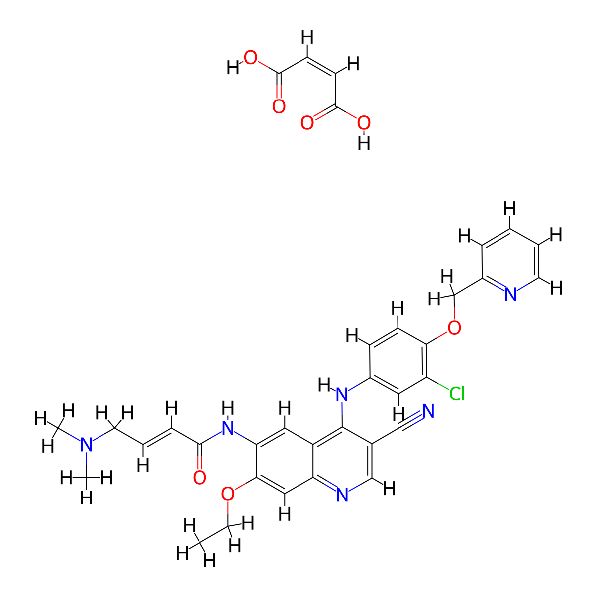 Neratinib Maleate molecular structure, CAS 915942-22-2