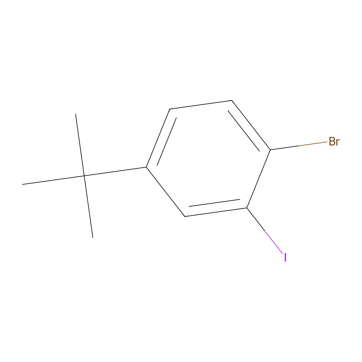 1-Bromo-4-(tert-butyl)-2-iodobenzene molecular structure, CAS 916747-51-8