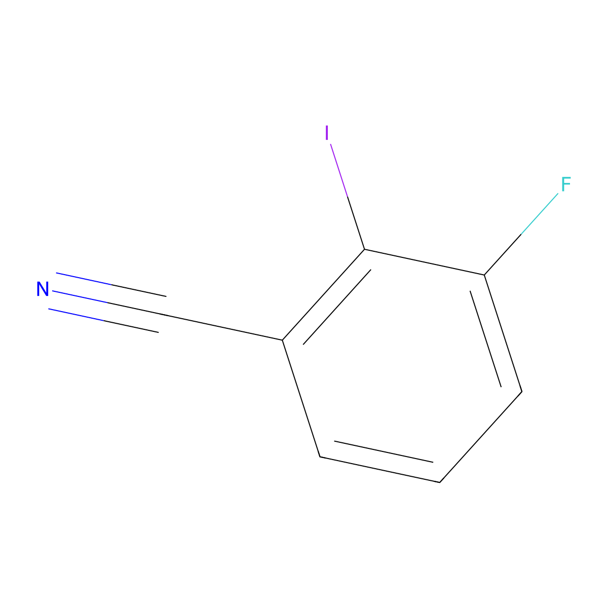 3-Fluoro-2-iodobenzonitrile molecular structure, CAS 916792-62-6
