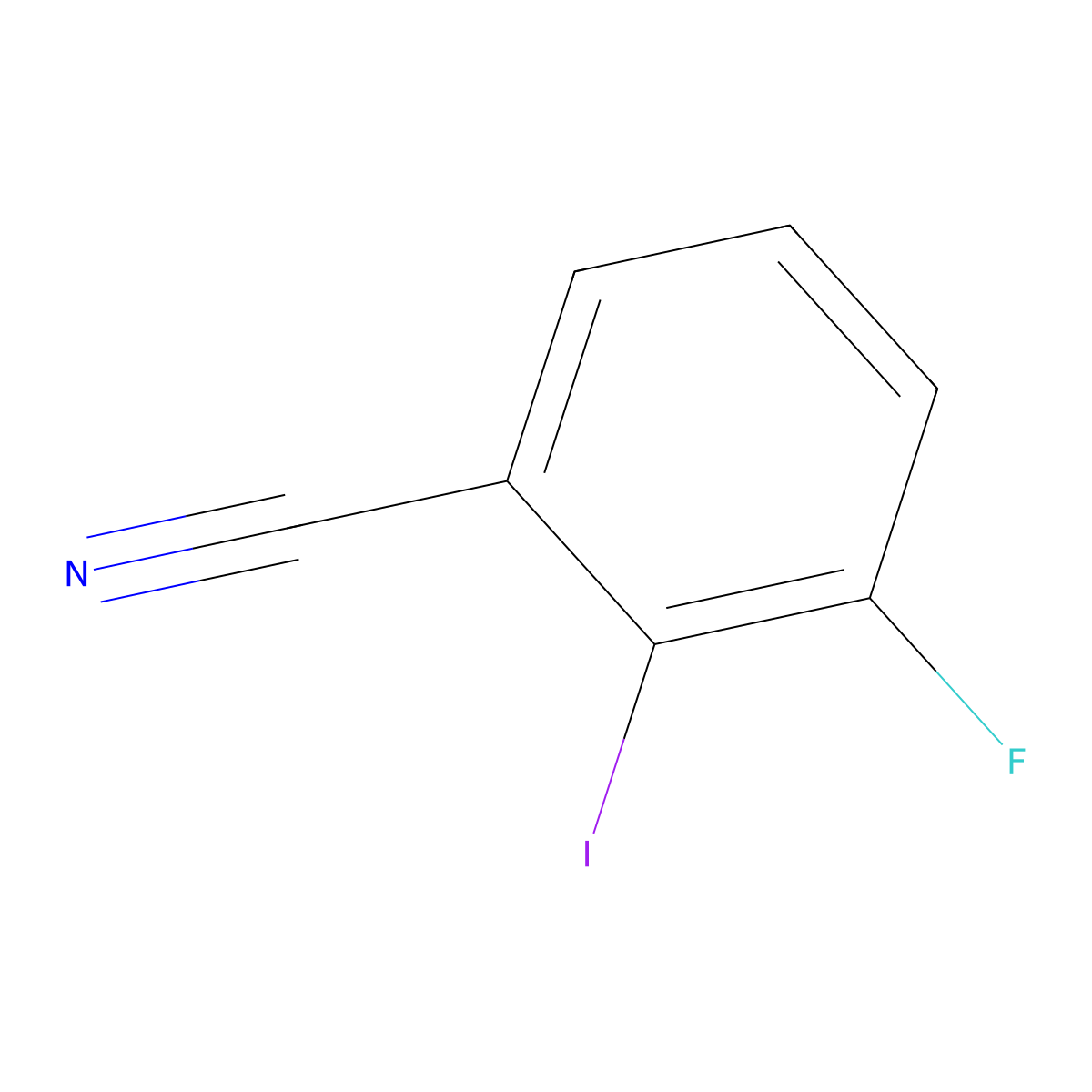 3-Fluoro-2-iodobenzonitrile molecular structure, CAS 916792-62-6