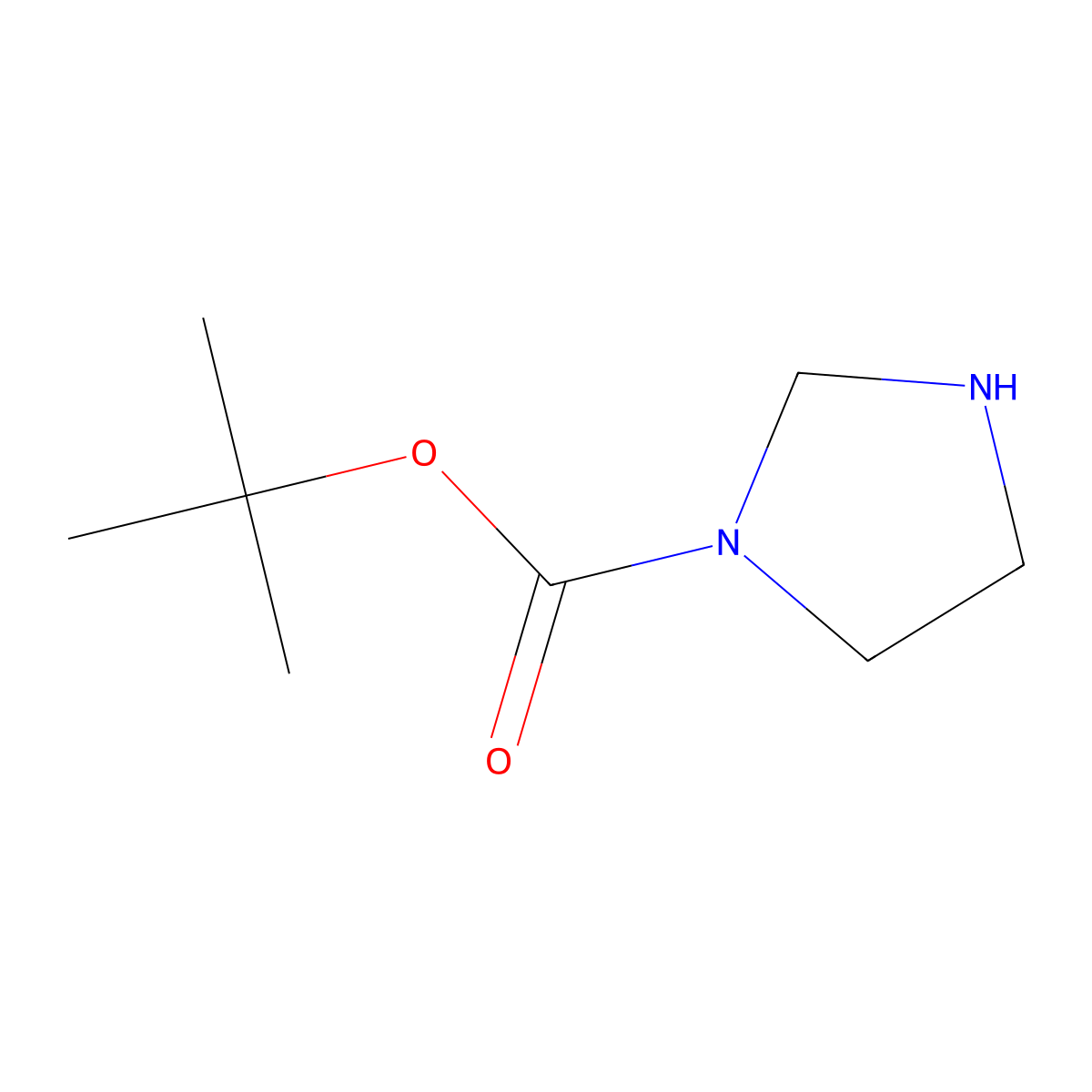 tert-Butyl imidazolidine-1-carboxylate molecular structure, CAS 916891-97-9