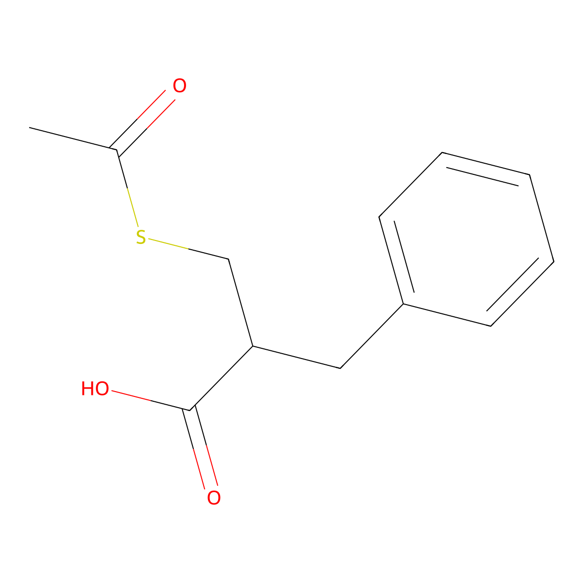 2-[(Acetylthio)methyl]-3-phenylpropionic Acid molecular structure, CAS 91702-98-6