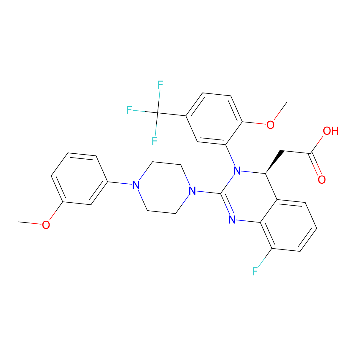 Letermovir molecular structure, CAS 917389-32-3
