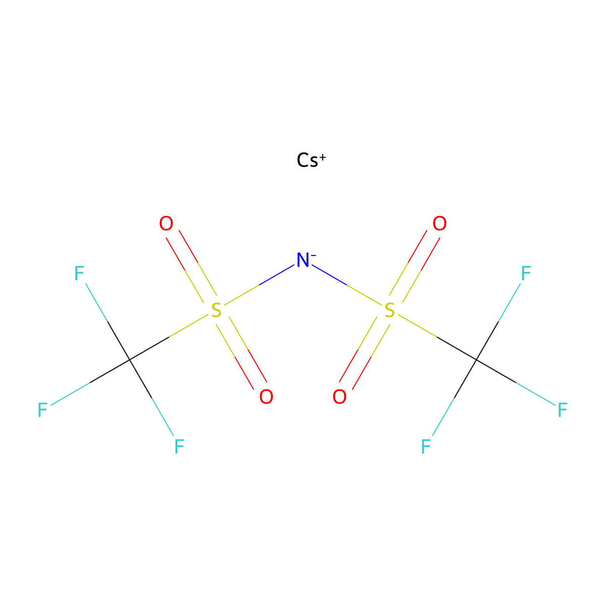 Cesium bis(trifluoromethanesulfonyl)imide molecular structure, CAS 91742-16-4
