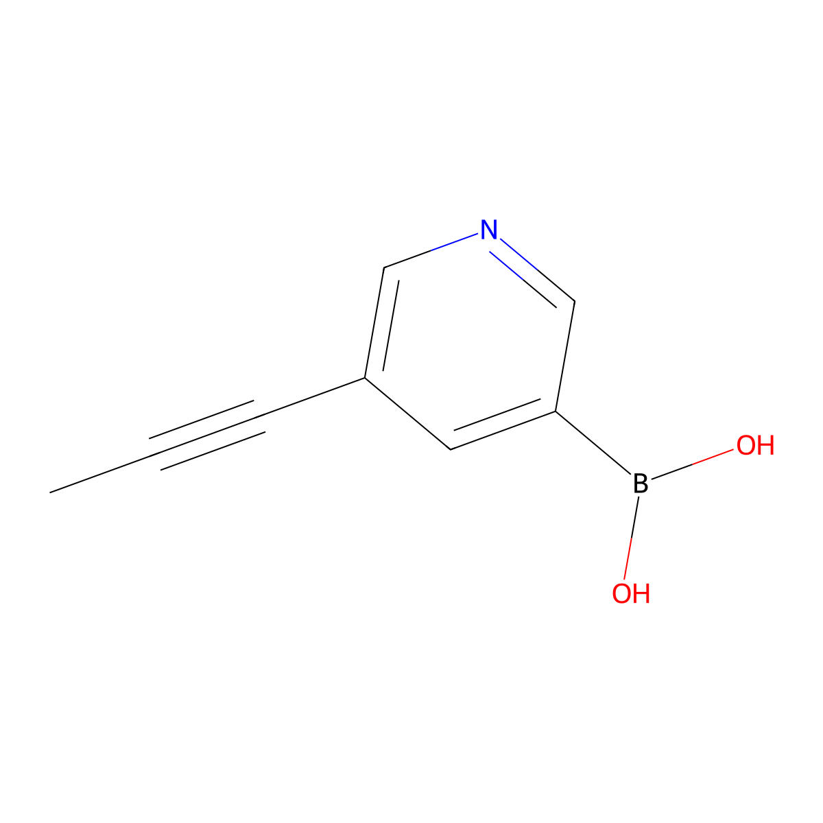 5-(1-Propynyl)pyridine-3-boronic Acid (contains varying amounts of Anhydride) molecular structure, CAS 917471-30-8