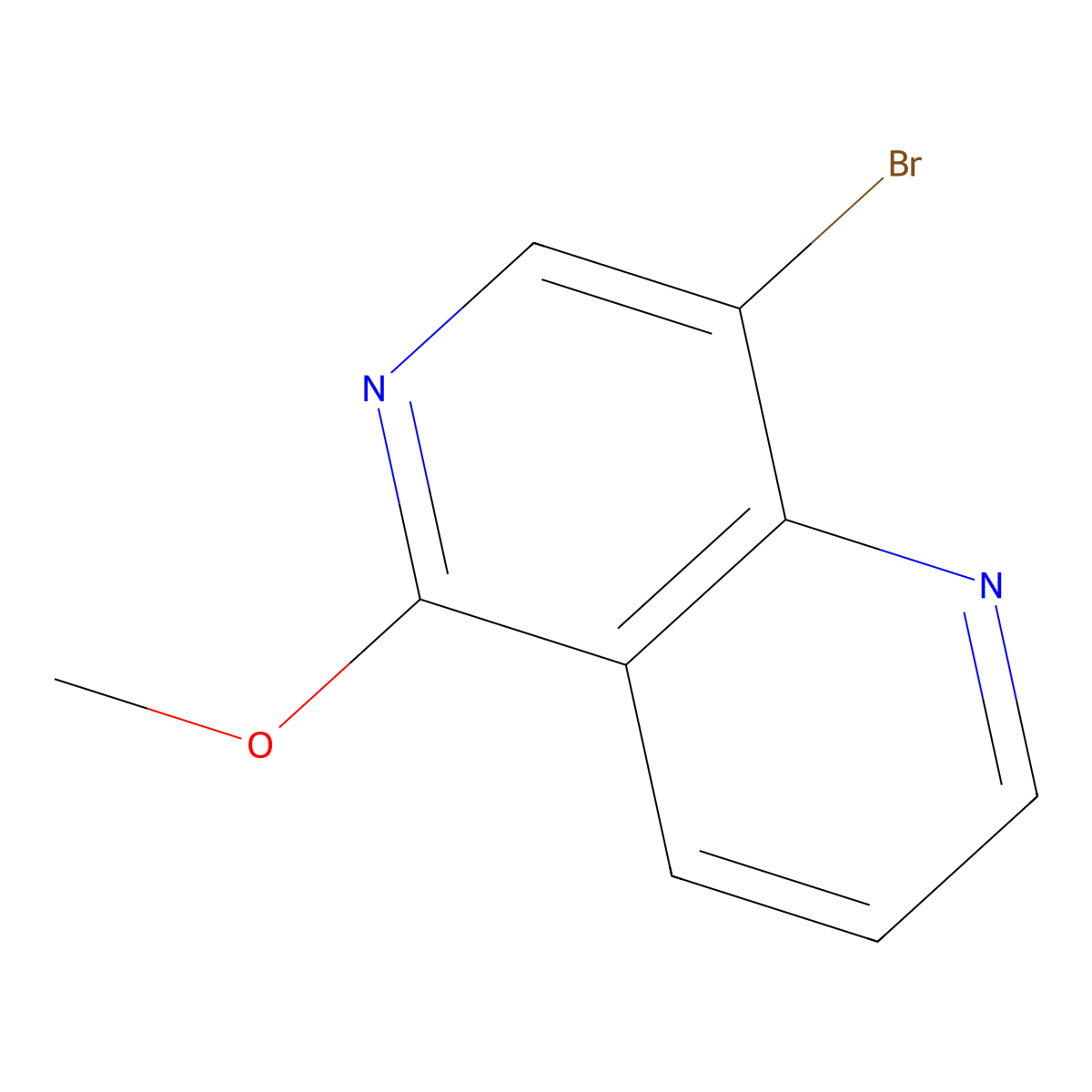 8-Bromo-5-methoxy-1,6-naphthyridine molecular structure, CAS 917474-63-6
