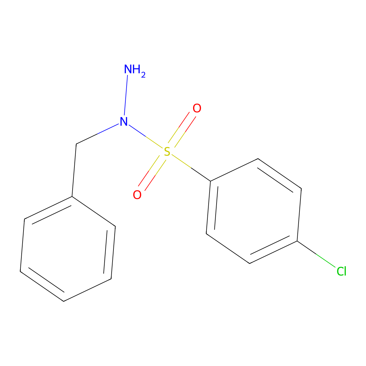 N-Benzyl-4-chlorobenzenesulfonohydrazide molecular structure, CAS 91762-39-9