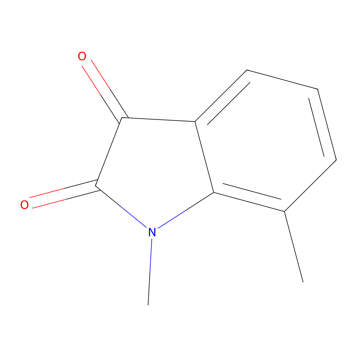 1,7-dimethyl-1H-indole-2,3-dione molecular structure, CAS 91790-39-5