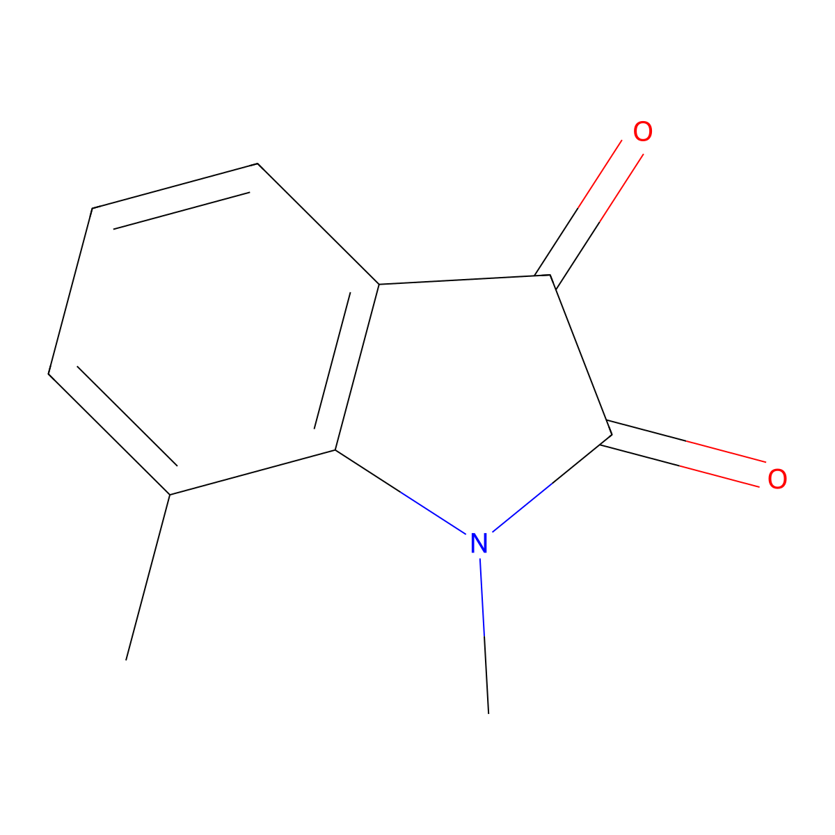 1,7-dimethyl-1H-indole-2,3-dione molecular structure, CAS 91790-39-5