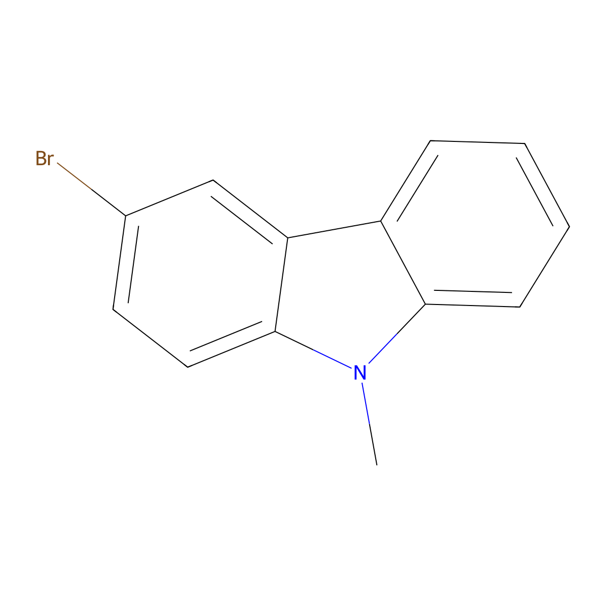 3-bromo-9-methyl-9H-carbazole molecular structure, CAS 91828-08-9