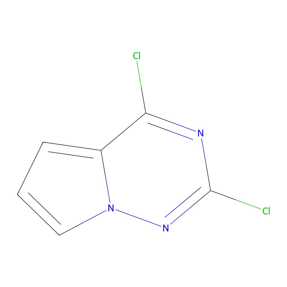 2,4-Dichloropyrrolo[2,1-f][1,2,4]triazine molecular structure, CAS 918538-05-3
