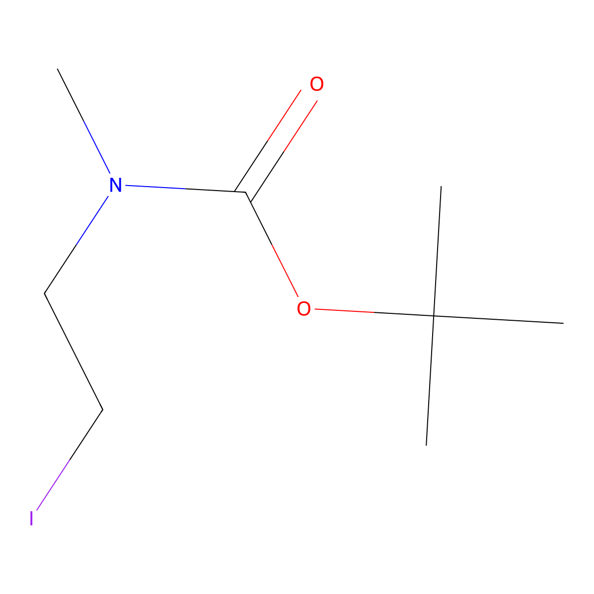 tert-butyl N-(2-iodoethyl)-N-methylcarbamate molecular structure, CAS 918642-21-4