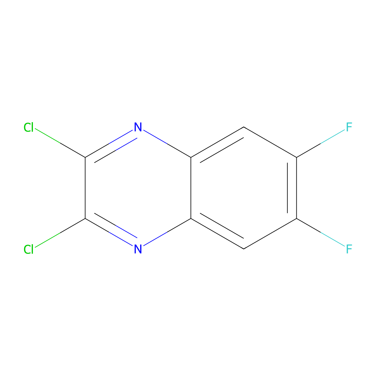 2,3-Dichloro-6,7-difluoroquinoxaline molecular structure, CAS 91895-30-6