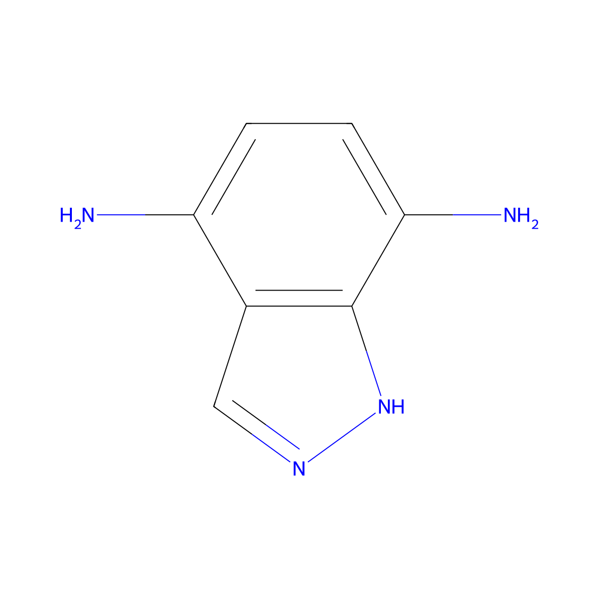 1H-indazole-4,7-diamine molecular structure, CAS 918961-26-9