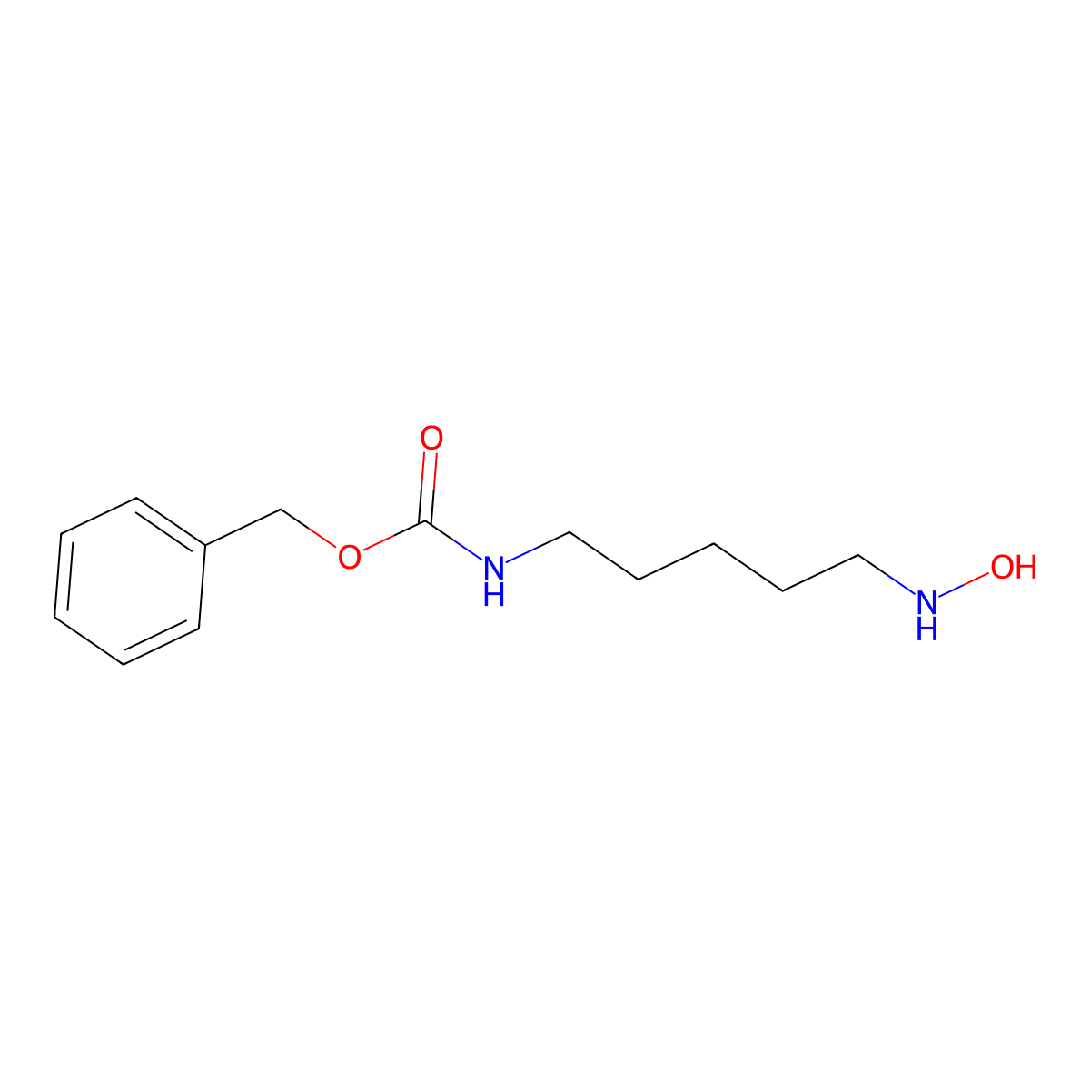 Benzyl (5-(hydroxyamino)pentyl)carbamate molecular structure, CAS 91905-05-4
