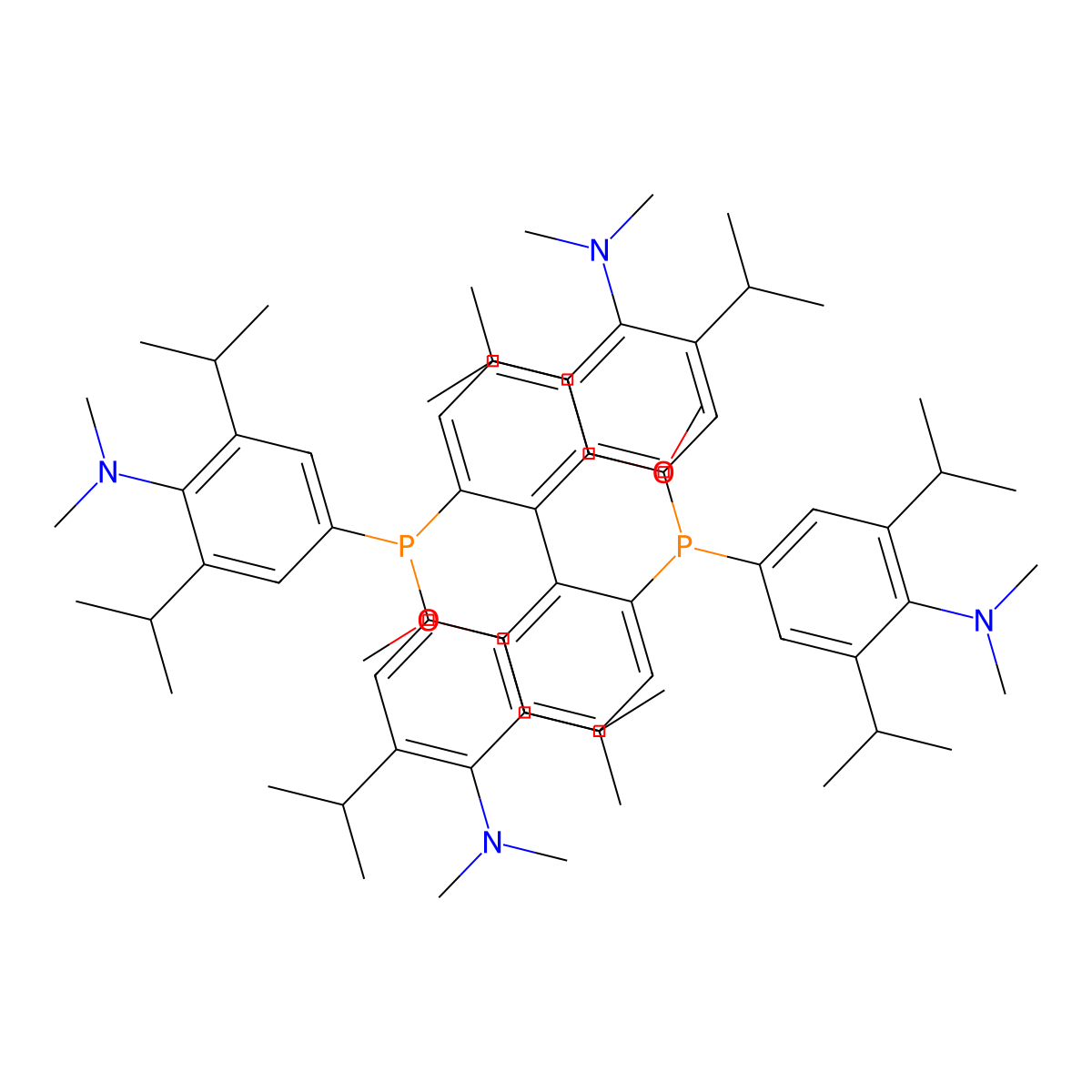 (S)-(+)-2,2'-Bis[di(3,5-di-i-propyl-4-dimethylaminophenyl)phosphino]-6,6'-dimethoxy-1,1'-biphenyl molecular structure, CAS 919338-66-2