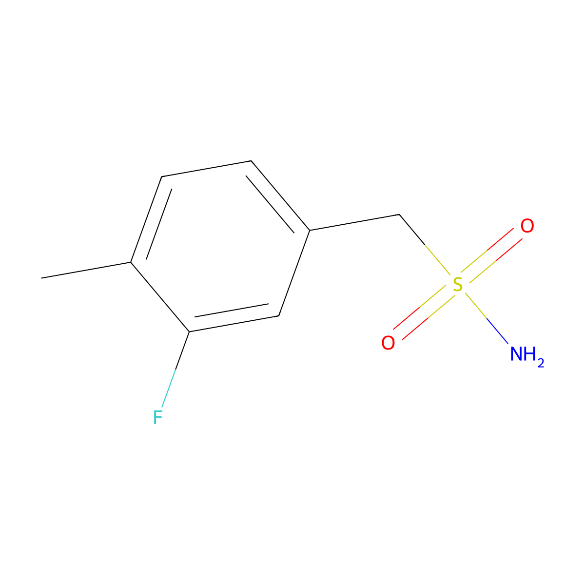 (3-Fluoro-4-methylphenyl)methanesulfonamide molecular structure, CAS 919354-68-0