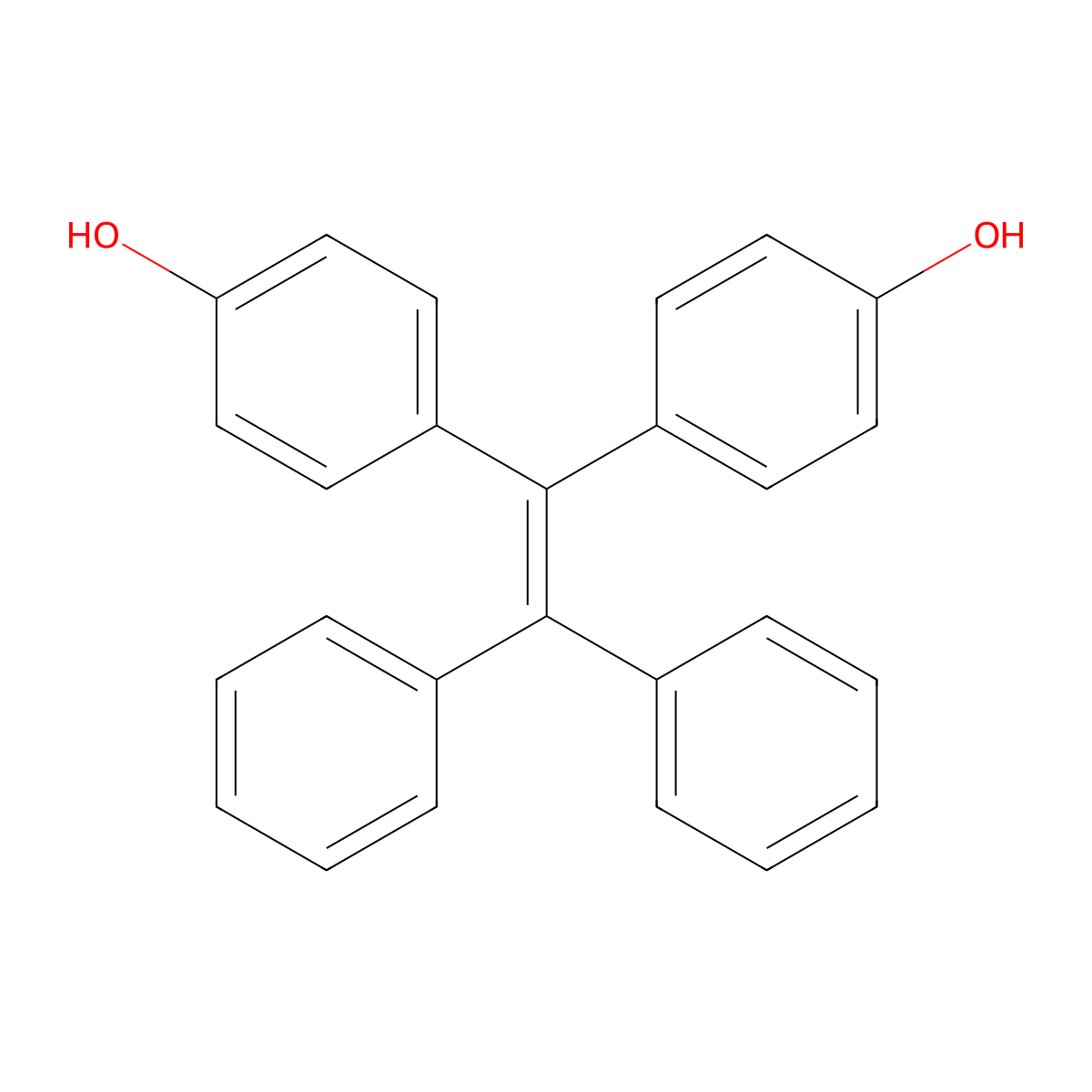 4,4'-(2,2-Diphenylethene-1,1-diyl)diphenol molecular structure, CAS 919789-77-8