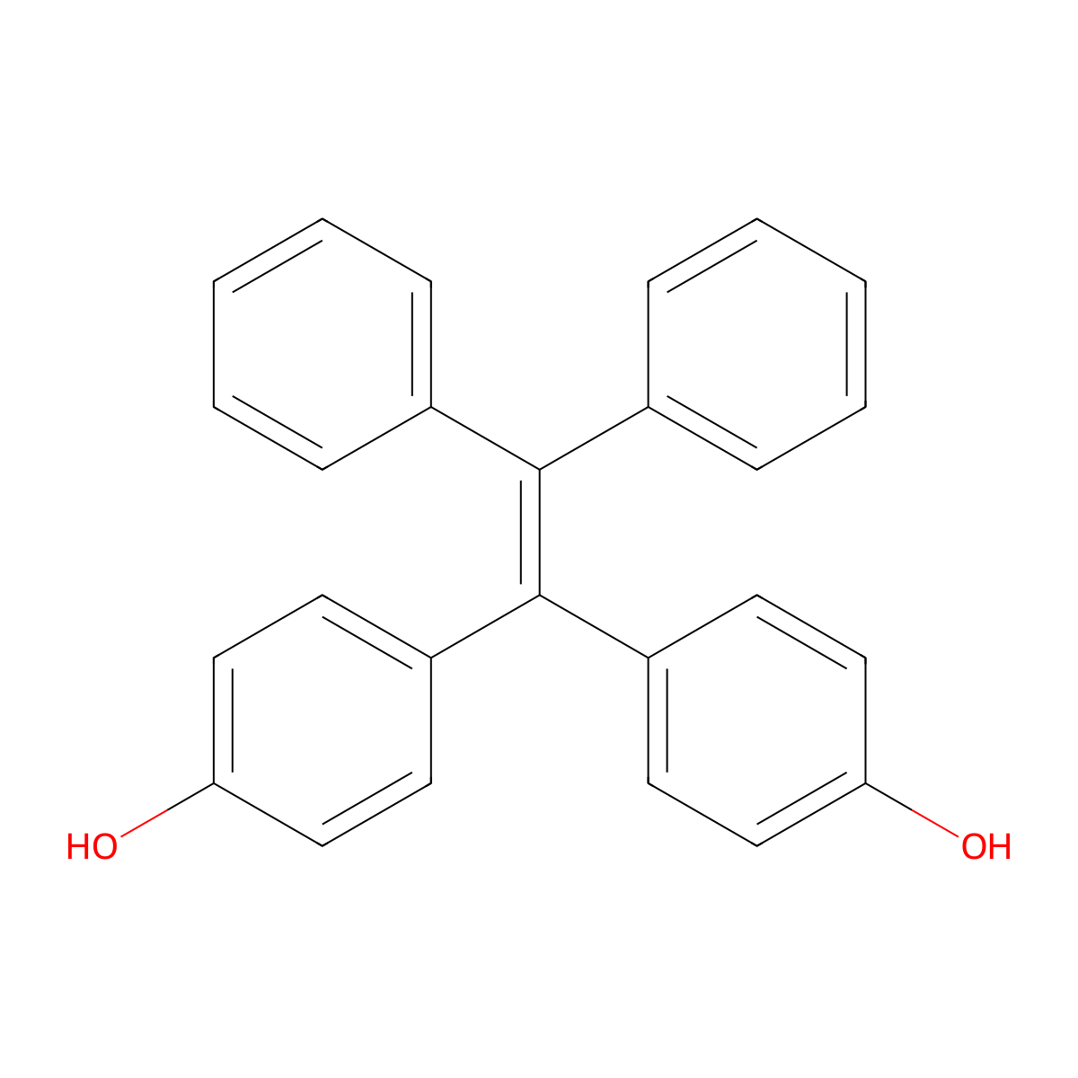 4,4'-(2,2-Diphenylethene-1,1-diyl)diphenol molecular structure, CAS 919789-77-8