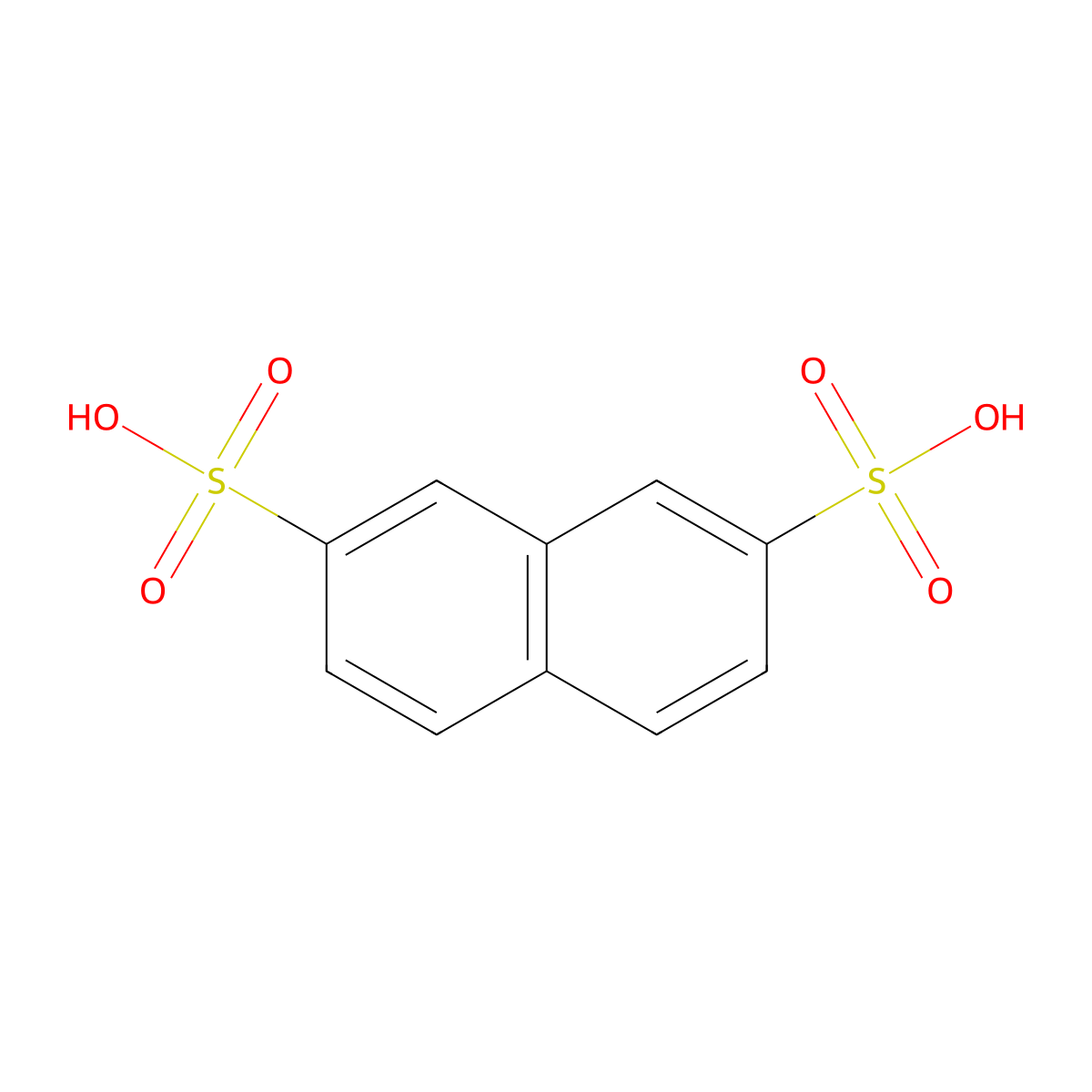 2,7-Naphthalenedisulfonic acid molecular structure, CAS 92-41-1