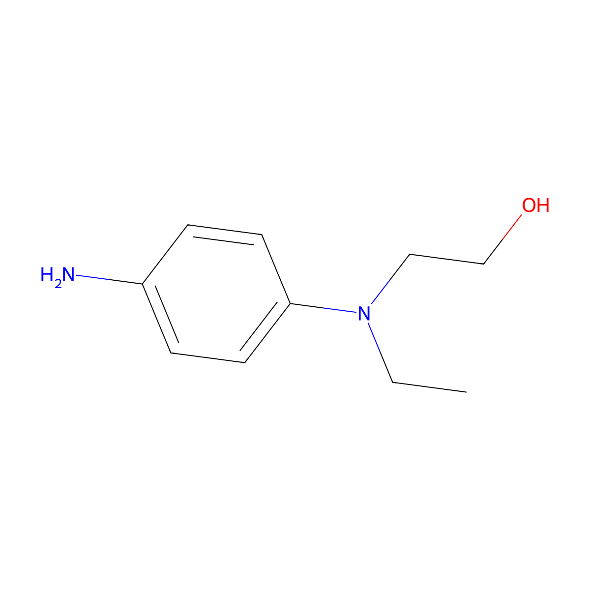 2-(4-Amino-N-ethylanilino)ethanol molecular structure, CAS 92-65-9