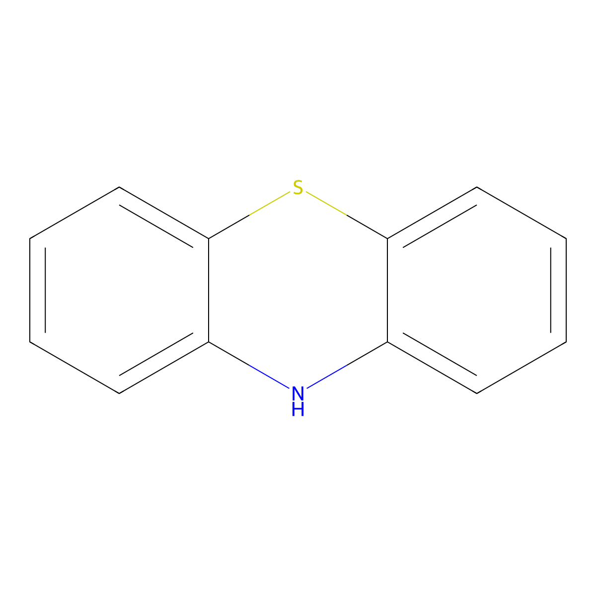 Phenothiazine molecular structure, CAS 92-84-2