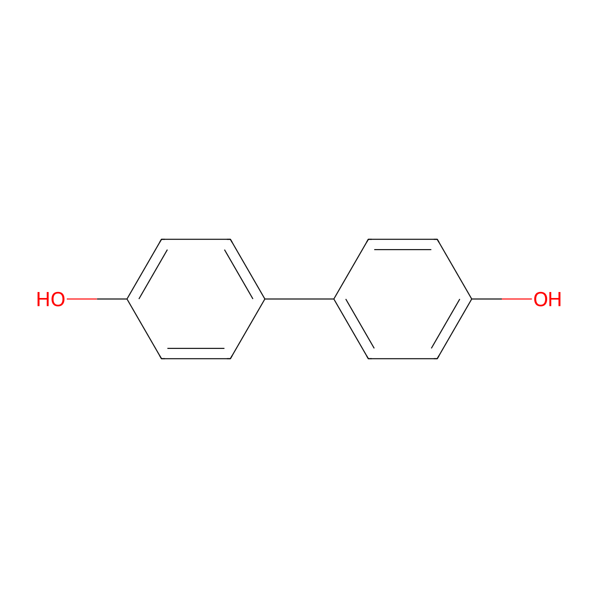 4,4'-Dihydroxybiphenyl molecular structure, CAS 92-88-6