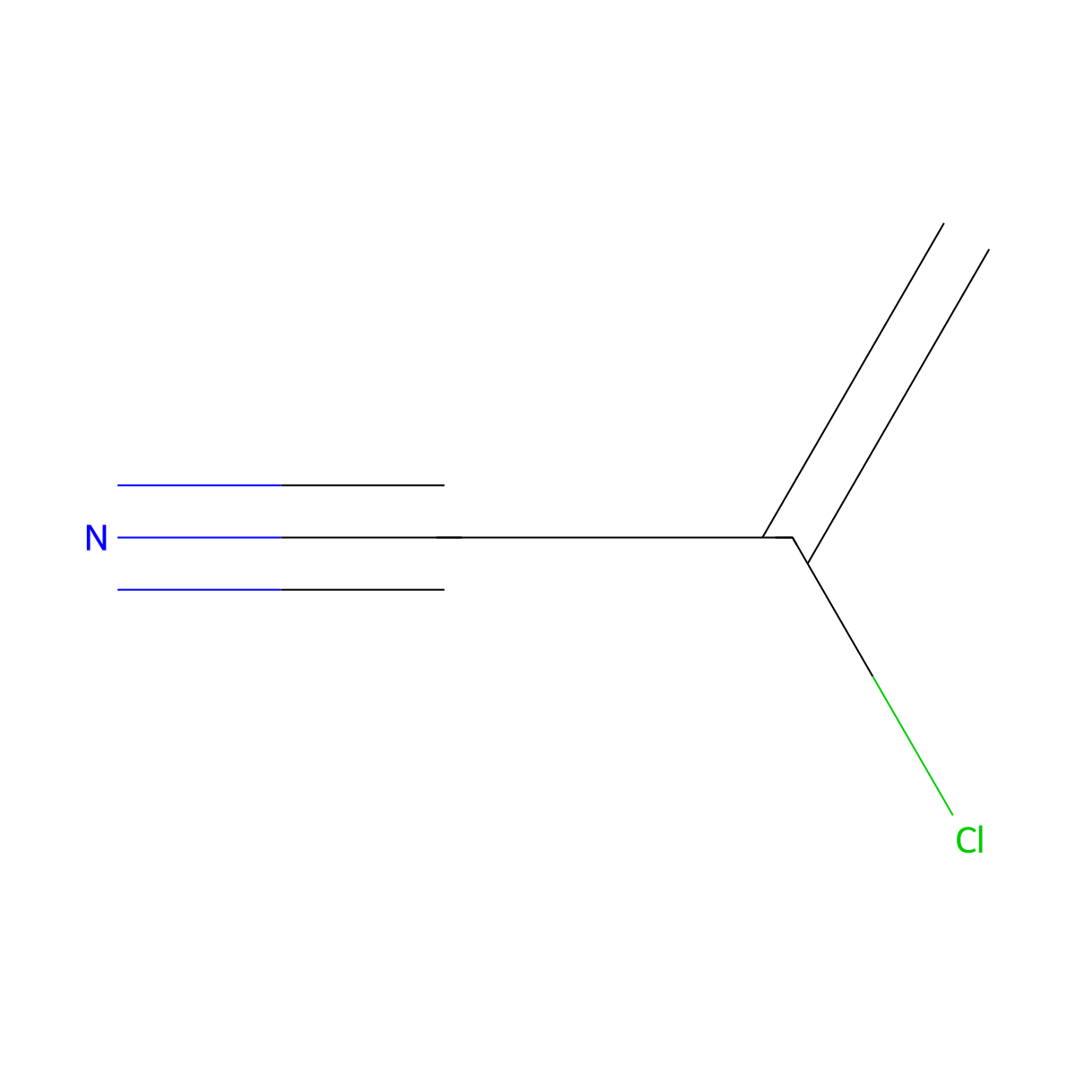 2-Chloroacrylonitrile molecular structure, CAS 920-37-6